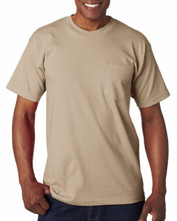 Bayside BA7100 - Adult 6.1 oz., 100% Cotton Pocket T-Shirt