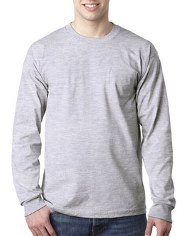 Bayside BA8100 - Adult 6.1 oz., 100% Cotton Long Sleeve Pocket T-Shirt