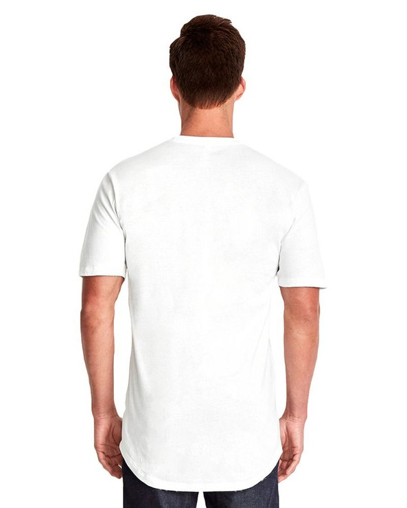Next Level Apparel 6240 Men's Premium V-Neck Tee | 60% Cotton 40% Polyester, XL Midnight/White