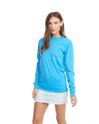 Next Level Apparel 7451 - Adult Inspired Dye Long-Sleeve Crew with Pocket