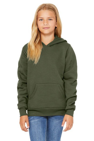 Bella+Canvas 3719Y - Youth Sponge Fleece Pullover Hooded Sweatshirt