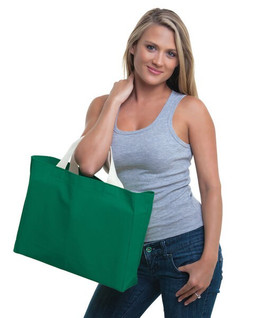 Bayside BA750 - 12 oz., Cotton Canvas Medium Gusset Tote