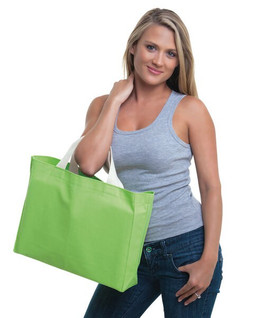 Bayside BA750 - 12 oz., Cotton Canvas Medium Gusset Tote