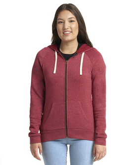 Next Level Apparel 9603 - Ladies Malibu Raglan Full-Zip Hooded Sweatshirt
