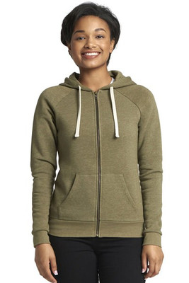 Next Level Apparel 9603 - Ladies Malibu Raglan Full-Zip Hooded Sweatshirt