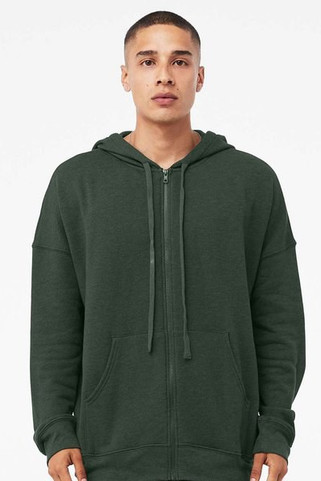 Bella+Canvas 3759 - Unisex Sponge Fleece DTM Full-Zip Hooded Sweatshirt