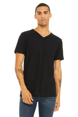 Bella+Canvas 3655C - Unisex Textured Jersey V-Neck T-Shirt