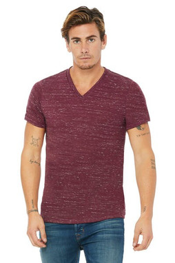 Bella+Canvas 3655C - Unisex Textured Jersey V-Neck T-Shirt
