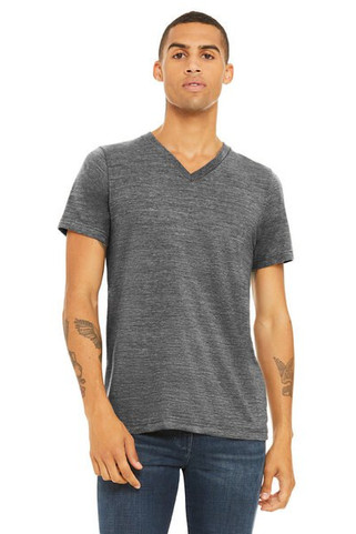 Bella+Canvas 3655C - Unisex Textured Jersey V-Neck T-Shirt