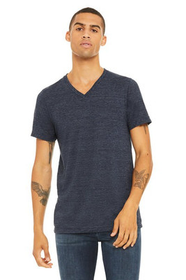 Bella+Canvas 3655C - Unisex Textured Jersey V-Neck T-Shirt