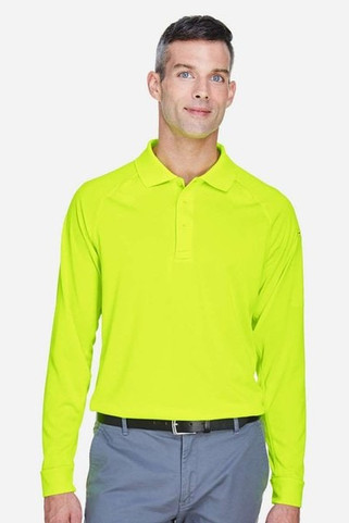 Harriton M211L - Polo Táctico Antimanchas de Manga Larga para Hombre