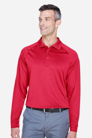 Harriton M211L - Mens Tactical Performance Long-Sleeve Polo Shirt