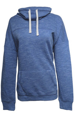 J. America JA8673 - Ladies Melange Fleece Cowl Neck Sweatshirt