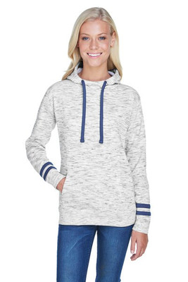 J. America JA8674 - Ladies Melange Scuba Neck Sweatshirt