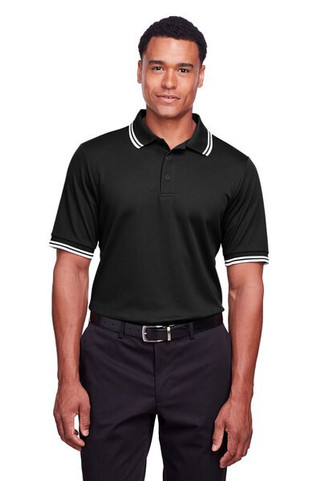 Devon & Jones DG20C - Mens CrownLux Performance Plaited Tipped Polo