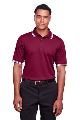 Devon & Jones DG20C - Men's CrownLux Performance Plaited Tipped Polo