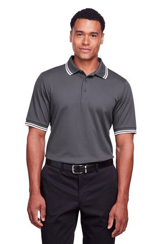 Devon & Jones DG20C - Mens CrownLux Performance Plaited Tipped Polo