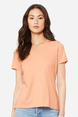 Bella+Canvas 6405CVC - Ladies Relaxed Heather CVC Jersey V-Neck T-Shirt