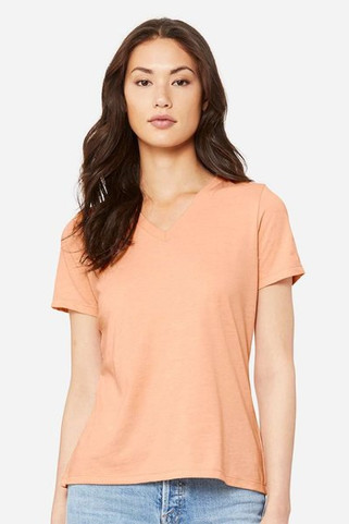 Bella+Canvas 6405CVC - Ladies Relaxed Heather CVC Jersey V-Neck T-Shirt
