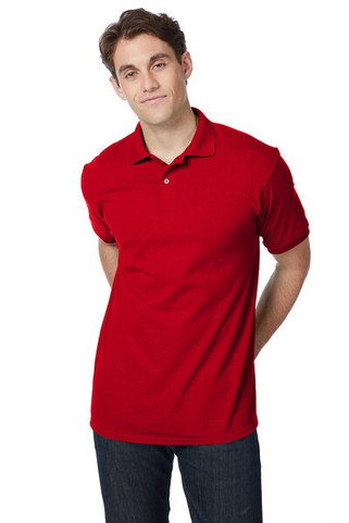 Hanes 054 - Adult 50/50 EcoSmart® Jersey Knit Polo