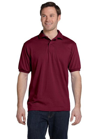 Hanes 054 - Adult 50/50 EcoSmart® Jersey Knit Polo