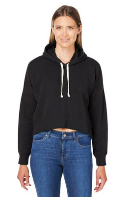 J. America 8853JA - Ladies Triblend Cropped Hooded Sweatshirt