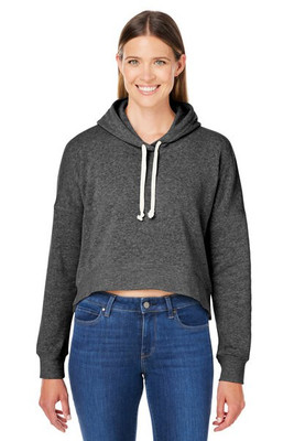 J. America 8853JA - Ladies Triblend Cropped Hooded Sweatshirt