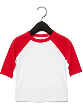 Bella+Canvas 3200T - Toddler 3/4-Sleeve Baseball T-Shirt