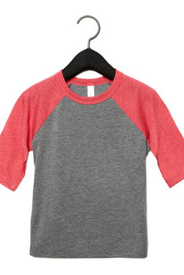 Bella+Canvas 3200T - Toddler 3/4-Sleeve Baseball T-Shirt