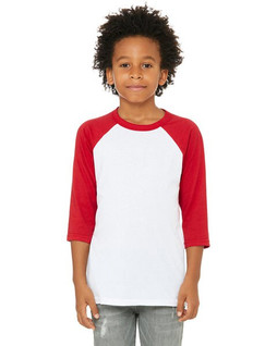 Bella+Canvas 3200Y - Youth 3/4-Sleeve Baseball T-Shirt