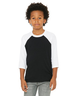 Bella+Canvas 3200Y - Youth 3/4-Sleeve Baseball T-Shirt