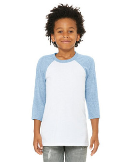 Bella+Canvas 3200Y - Youth 3/4-Sleeve Baseball T-Shirt