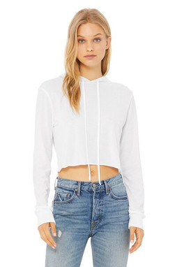 Bella+Canvas 8512 - Ladies Cropped Long Sleeve Hoodie T-Shirt