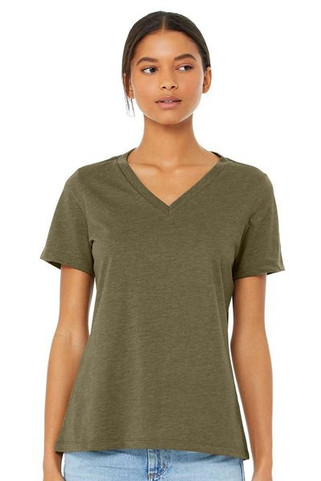 Bella+Canvas 6405CVC - Ladies Relaxed Heather CVC Jersey V-Neck T-Shirt