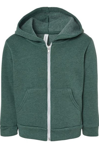 Bella+Canvas 3739T - Toddler Full-Zip Hooded Sweatshirt
