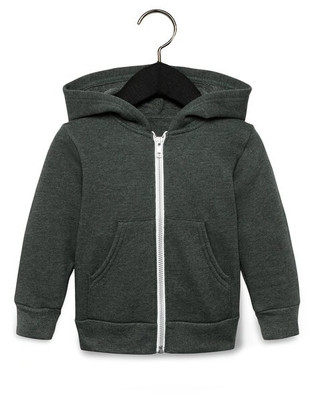 Bella+Canvas 3739T - Toddler Full-Zip Hooded Sweatshirt