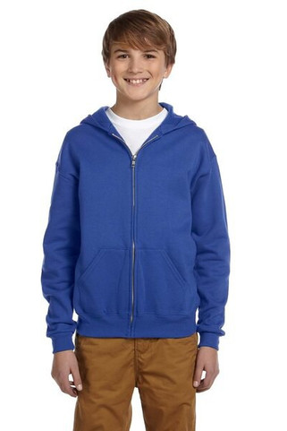 Jerzees 993B - Youth 8 oz. NuBlend® Fleece Full-Zip Hooded Sweatshirt