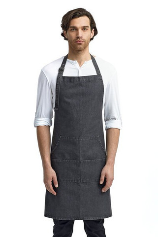 Artisan Collection by Reprime RP126 - Unisex Jeans Stitch Denim Bib Apron