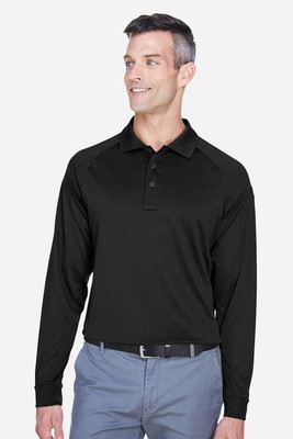 Harriton M211L - Polo Táctico Antimanchas de Manga Larga para Hombre