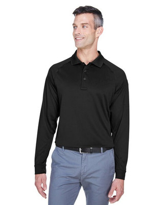 Harriton M211L - Polo Táctico Antimanchas de Manga Larga para Hombre