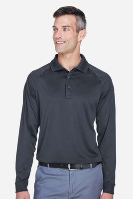Harriton M211L - Polo Tactique Homme Anti-Accroc à Manches Longues