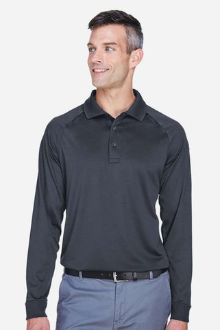 Harriton M211L - Mens Tactical Performance Long-Sleeve Polo Shirt