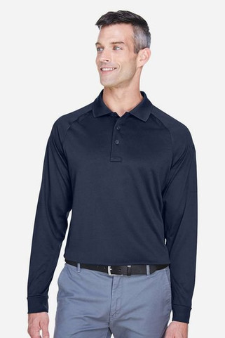 Harriton M211L - Mens Tactical Performance Long-Sleeve Polo Shirt