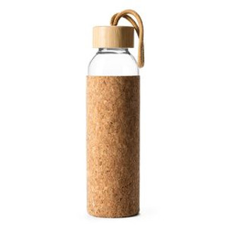 LAWAS Glass bottle with natural cork casing - EgotierPro BI4136