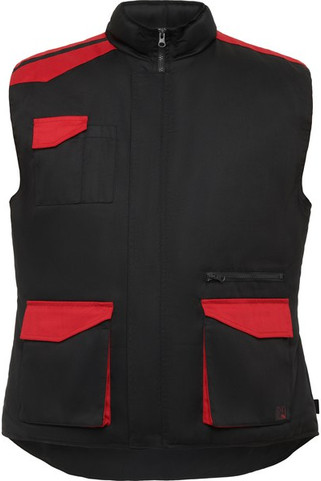 Roly CQ8414 - ARMADA Gilet de travail multi-poches avec col montant en couleurs combinés
