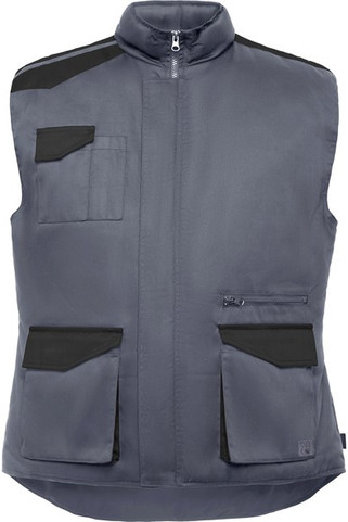 Roly CQ8414 - ARMADA Multipocket Arbeitsweste in Farbkombination mit hohem Kragen