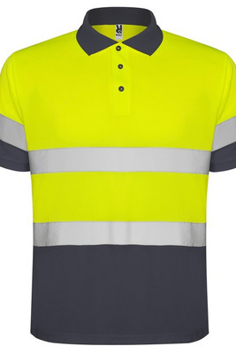 Roly HV9302 - POLARIS Technical high-visibility short-sleeve polo shirt 