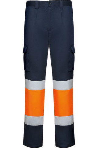 Roly HV9312 - DAILY STRETCH HV Hochsichtbare lange Hose mit mehreren Taschen