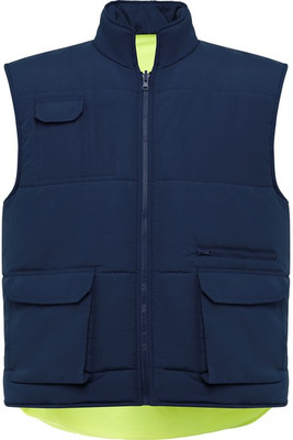 Roly HV9313 - PERSEI Gilet réversible multi-poches haute visibilité avec col montant