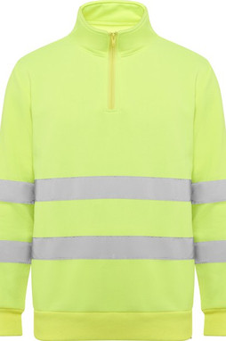 Roly HV9314 - SPICA High-visibility sweater with half zip